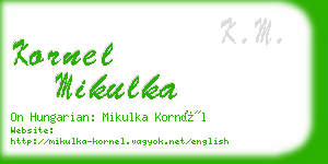 kornel mikulka business card